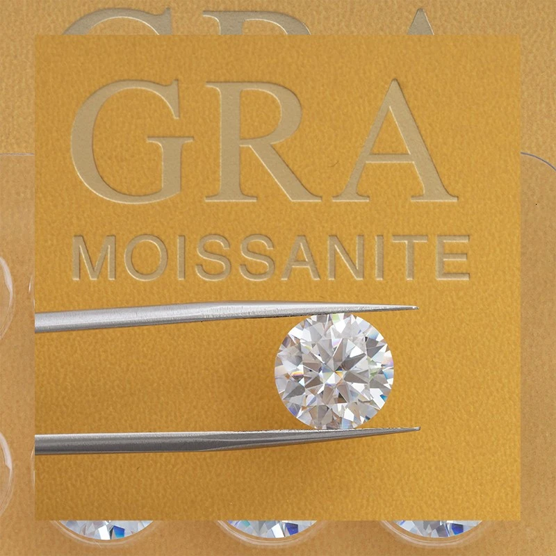 Round GRA Certified Loose Moissanite best
